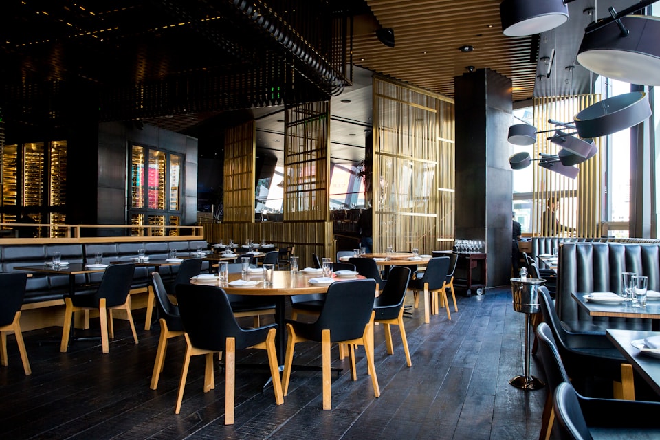 Restaurant interior, used in an illustrative restaurant website concept